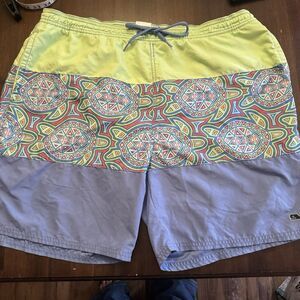 Vineyard Vines Yellow and Blue Swim Trunks